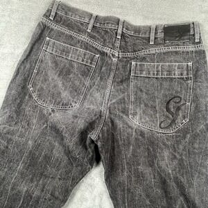 Sean John Embroidered Wide Leg Jean Men Relaxed Streetwear Baggy Denim 38X33 Y2K